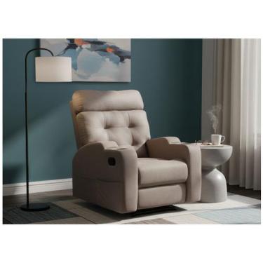 Imagem de Poltrona Reclinável Moderna Matrix Compass, Bege