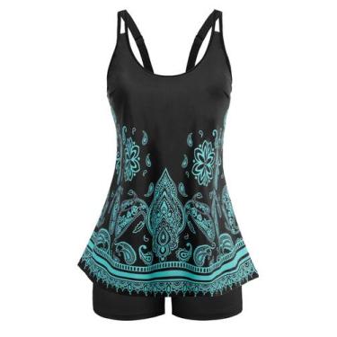 Imagem de Roupa de banho Arolina Tummy Control Tankini Roupa de banho feminina