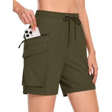 Imagem de Shorts MAGCOMSEN Lightweight Cargo Hiking Quick Dry para mulheres