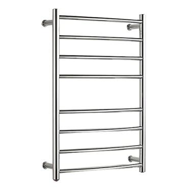 Imagem de Aquecedor de toalha de banheiro com temporizador, toalheiro elétrico de aço inoxidável 304 aquecido, toalheiro elétrico à prova d'água montado na parede