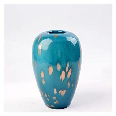 Imagem de CYYHGD Vasos de flores vaso de vidro colorido para decoração de casamento decoração de casa vasos de mesa para flores estilo de terrário de sereia vaso decorativo (tamanho: