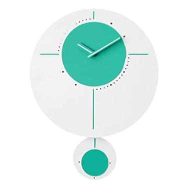 Imagem de WYUYIWH Relógio de parede estilo nórdico familiar sala de estar moda casa personalidade pêndulo relógio de parede criativo decoração de parede 38 cm/15 pol pendurar na parede (verde 38 cm/15 pol)
