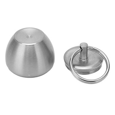 Imagem de Xixian Mini Caixa Portátil de Aço Inoxidável para Comprimidos, Caixa de Medicamentos Em Forma de maçã, Pingente Pequeno de Chaveiro para Escrituras Budistas