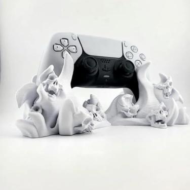 Imagem de Suporte Contorle PS5 Caveiras Flamejantes