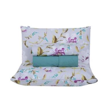 Imagem de Jogo De Lençol 4 Peças Casal Percal 180 Fios Homme 60% Algodão 40% Pol