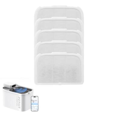 Imagem de 5 Kits Filtro Bebedouro Gato, Filtro Refil PET~KIT Fonte Bebedouro Gatos Comedouros, Bebedouros e Acessórios para Gatos