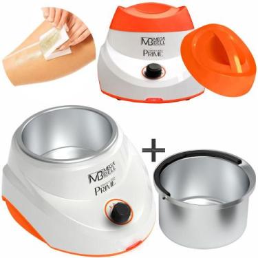 Imagem de Termocera Aquecedor Cera Quente Panela Mega Bell +Refil 500G, Laranja,