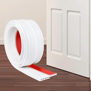 Imagem de Rolha de porta branca 1M – Enchimento de lacuna sob a porta de 5 furos, vedação de porta de decapagem climática para parte inferior da porta, batentes de porta para armários, quartos e portas de