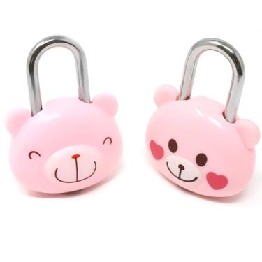 Imagem de 1 Cadeado fofo de animal de desenho animado mini cadeado com chave - para caixa de joias, bolsa, mochila, armário, baú do tesouro, malas, armários, caixa de cartas, diário, caderno