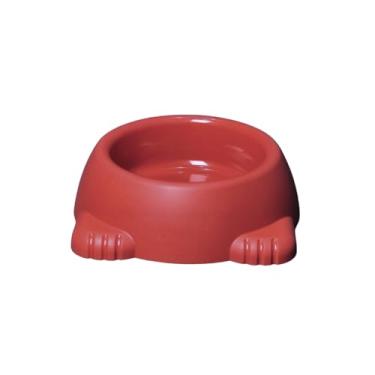 Imagem de Bebedouro Comedouro Glamour 500 ML Patinhas Pata Pet Para Cães e Gatos Médio Porte (Vermelho)