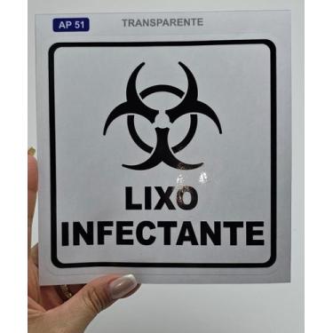 Imagem de Adesivo Lixo Infectante 1 Unidade 15cmx15cm - Teu Adesivo, Transparent