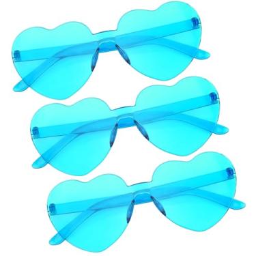 Imagem de Óculos de sol em forma de coração para mulheres verão, Lago azul