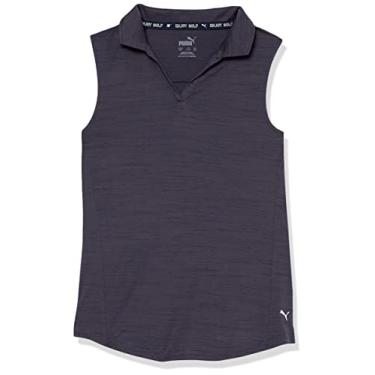 Imagem de PUMA GOLF Camisa polo feminina CLOUDSPUN Coast SL azul marinho, pequena
