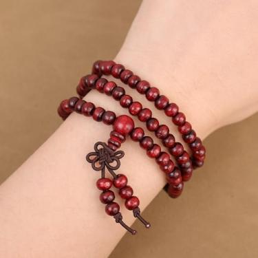 Imagem de Pulseiras de contas para homens e mulheres unissex Mala Pulseira com contas tibetano buda de oração tibetana para meditação, One Size, Pedra, Sem Pedra Preciosa