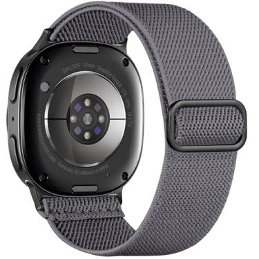 Imagem de DaQin Pulseiras elásticas compatíveis com Samsung Galaxy Watch 8 de 44 mm e 40 mm, Samsung Galaxy Watch 8 Classic de 46 mm, tecido de nylon elástico macio, pulseira esportiva sem lacunas para Samsung