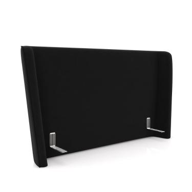 Imagem de Cabeceira Design Para Cama Queen Torres Pés Em Madeira Veludo Preto G91 - Gran Belo