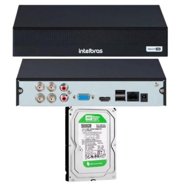 Imagem de Dvr Intelbras Gravador Full Hd Mhdx 3004-c 4 Canais Multi Hd C/HD 500GB