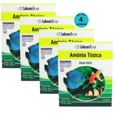 Imagem de Kit Alcon Labcon Amônia Tóxica Água Doce Com 4 unidades
