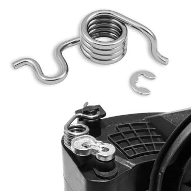 Imagem de Clipe de mola de porta de combustível para Chevrolet Silverado e GMC Sierra 1500, 2020-2025 Chevy Silverado e GMC Sierra 2500 3500, substituição de reparo de mola de porta de tanque de gás de aço