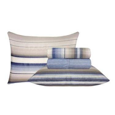 Imagem de Jogo De Cama Duplo Casal 4 Peças 140 Fios 250x220cm Augusto Realce Premium - Sultan