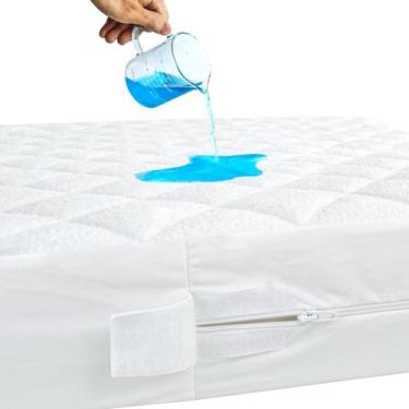 Imagem de Capa de colchão de berço Biloban impermeável 71x132 cm com zíper