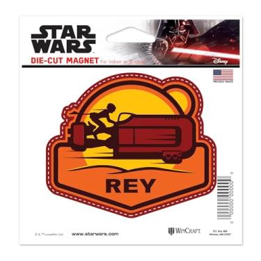 Imagem de WinCraft Ímã cortado em matriz 11,4 cm x 15,2 cm Nova Trilogia Star Wars EP7 Rey