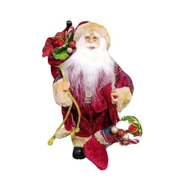 Imagem de Papai Noel Em Pe Vermelho E Verde 30cm Florarte 57500
