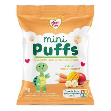 Imagem de MINI PUFFS MANGA E CENOURA 15g - NHAMI MAMI