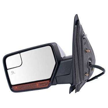 Imagem de TRQ Luz de seta de memória aquecida espelhada cromada esquerda esquerda para Ford Expedition 2013-2014/2012-2014 Lincoln Navigator