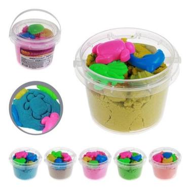 Imagem de 6 Pacote Massa Areia Magica Cinetica 300gr + Forma Modelar - zein