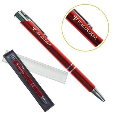 Imagem de Caneta Personalizada Coloridas Cursos Metal Profissional Psicologia - 