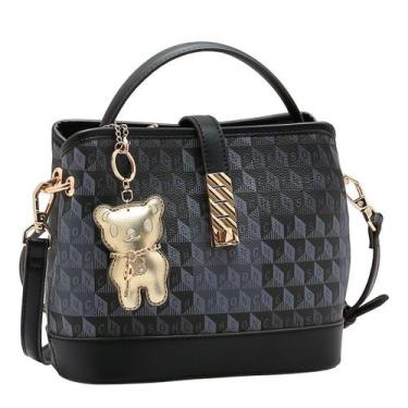 Imagem de Bolsa Feminina Transversal Alça Tridimensional Moda Chenson, Preto, UN