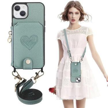 Imagem de Capa de celular magnética de couro com zíper e porta-cartões para iPhone 16 Pro Max 15 14 Plus 13 12 11 com cordão e suporte roxo, verde, para iPhone 15 Plus