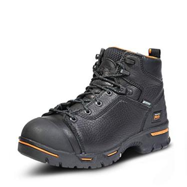 Imagem de Bota de trabalho masculina Timberland PRO resistente à perfuração e à prova d'água, bico de aço, 15 cm, Preto, 10.5 Wide
