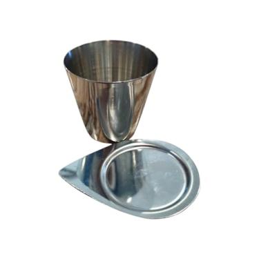 Imagem de GSC International CHF-30-SS Cadinhos de aço inoxidável com tampas - 30 ml de alta forma - Artigos de laboratório resistentes ao calor para aplicações de alta temperatura