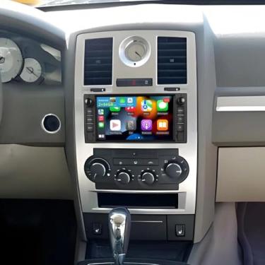 Imagem de Rádio automotivo de 7 polegadas para Chrysler 300C 2007-2010, tela sensível ao toque estéreo de 2 + 32 G para Chrysler Sebring Aspen 2007 2008 2009 2010 com câmera de backup sem fio Carplay Android