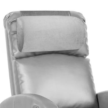 Imagem de Xmntdo Almofada de pescoço para poltrona reclinável antiderrapante para apoio de cabeça e alívio da dor no pescoço, almofada de cabeça para viagem, casa, poltrona reclinável (cinza)