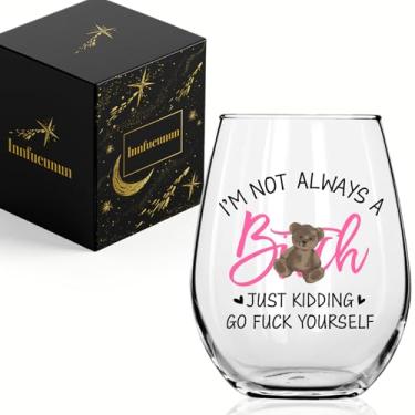 Imagem de Presentes engraçados de taça de vinho para mulheres, presente de humor adulto inapropriado exclusivo para amigas irmãs, presentes fofos de aniversário de Natal para mulheres - 425 g
