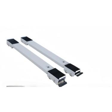 Imagem de Suportes AjustáVeis Para MáQuinas De Lavar, FogõEs, Geladeiras E MóVeis | Mova Itens Pesados Sem EsforçO(Prata)