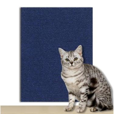 Imagem de Tapetes Arranhadores Adesivo: Sofá, Cama e Móveis Para Gato - Protetor Pet(AZUL ESCURO,50X140cm)