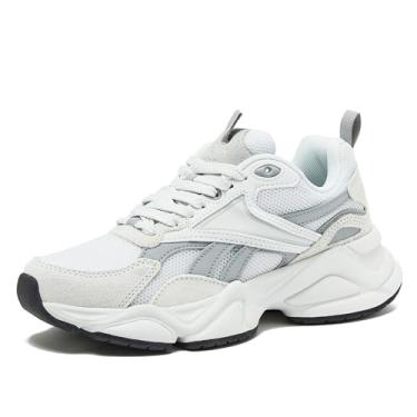 Imagem de Reebok Tênis de corrida esportivo feminino Charge Run, Cinza claro/cinza claro/preto, 40