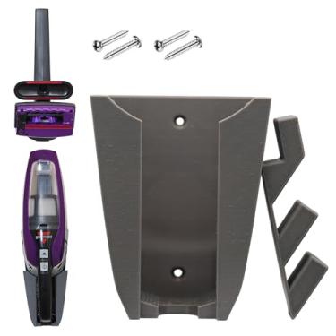 Imagem de Suporte de parede para borracha de pelos de animais de estimação Bissell + suporte de acessórios bônus – Serve para 2390, 2390A, 2284W, 23903, Auto-Mate – Base de vácuo impressa em 3D (cinza)