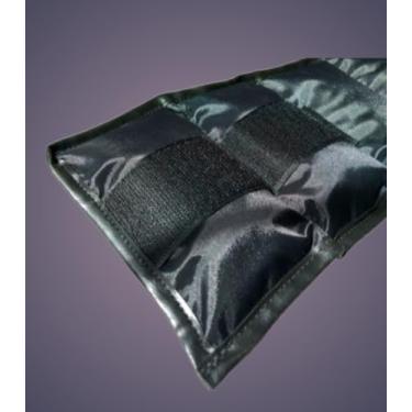 Imagem de Queiroz Utilidades Tornozeleira de Peso para Crossfit e Musculação, Preta, Par 2kg, Ajustável, Caneleira para Academia e Fitness