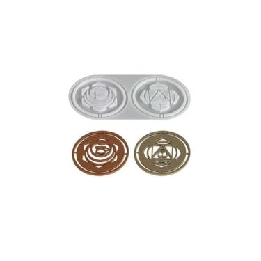 Imagem de Moldes para porta-copos de silicone, bandeja de flores vazada, moldes de porta-copos de silicone para copos, bandeja para decoração de casa (C)