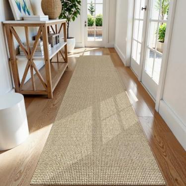 Imagem de Uphome Tapete de corredor de cozinha, tapete boho lavável de 6 x 30 cm para corredores, antiderrapante, tapete moderno de algodão tecido de baixa película, tapete de corredor de quarto resistente a