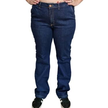 Imagem de Calça Feminina Jeans Shyros Plus Size Escura