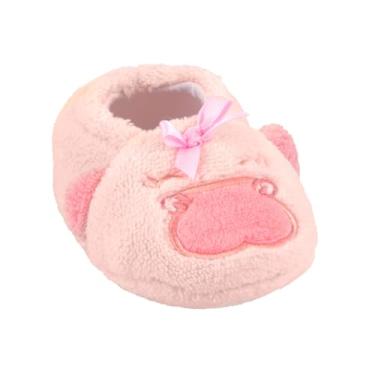 Imagem de Pimpolho Pantufa Infantil, Poliéster com Plush, Azul Claro, Super Aconchegante e Charmosa, 0 a 7 meses (Hipopotomo, BR, Bebê, Alfa, P, PP)