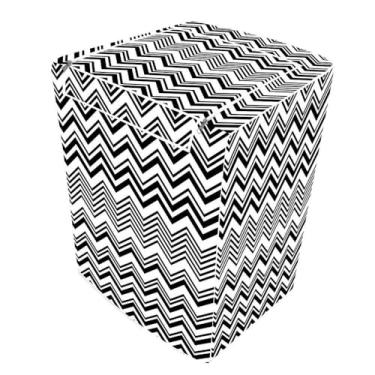 Imagem de Capa Protetora para Máquina de Lavar, Estampa ZigZag Geométrica em Preto e Branco, Tamanho M, Forrada, Design Moderno