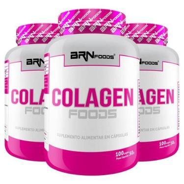 Imagem de Kit 3X Colageno 300 Caps - Brn Foods
