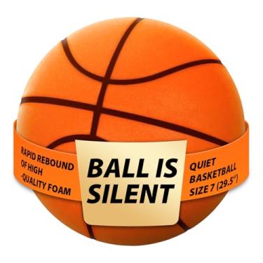 Imagem de ETOVO Basquete silencioso tamanho 7 (75 cm), basquete de espuma 2025 para treinamento e jogo de drible silencioso - Bola silenciosa com alto salto - Bolas de basquete macias para uso interno infantil